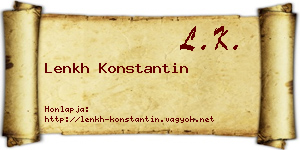 Lenkh Konstantin névjegykártya